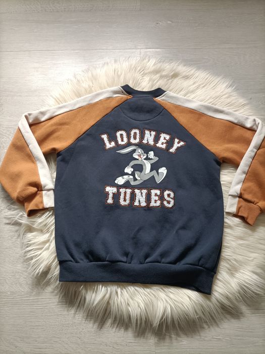 Bluza zapinana bejsbolówka z nadrukiem 140 jesienna Reserved królik