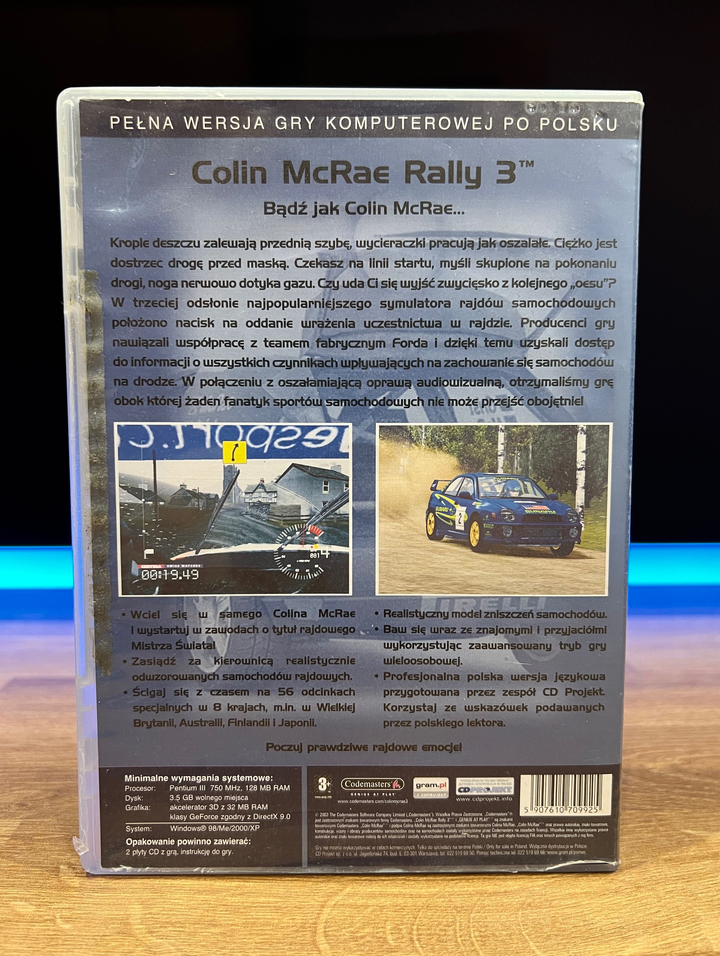 Colin McRae Rally 3 (PC PL 2003) DVD BOX polskie wydanie eXtra Klasyka