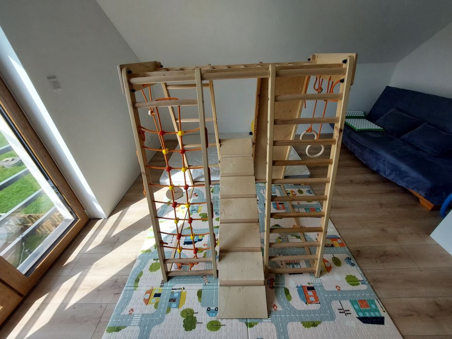 Plac Zabaw Drewniany dla Dzieci do Domu Domowy Dziecięcy 146x120x120