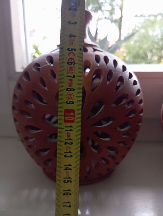 Lampiony gliniane ceramika ażurowe