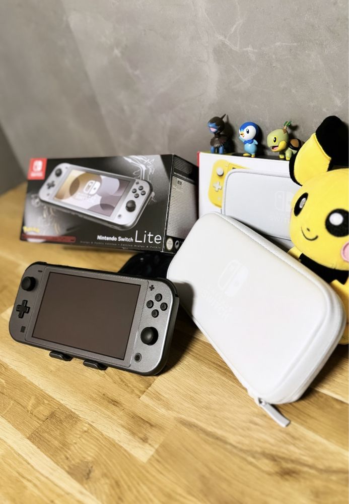 Nintendo Switch Lite Dialga & Palkia Limitowana Pokemon bogaty zestaw!