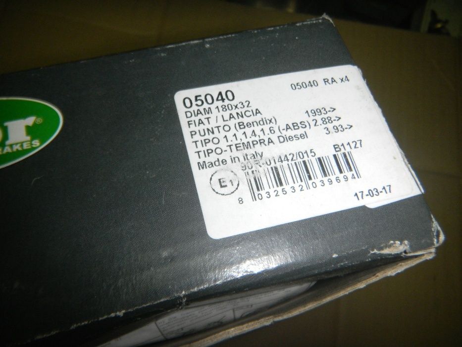 Колодки тормозные барабанные 90r 01442/015 05040 LPR Fiat Lancia