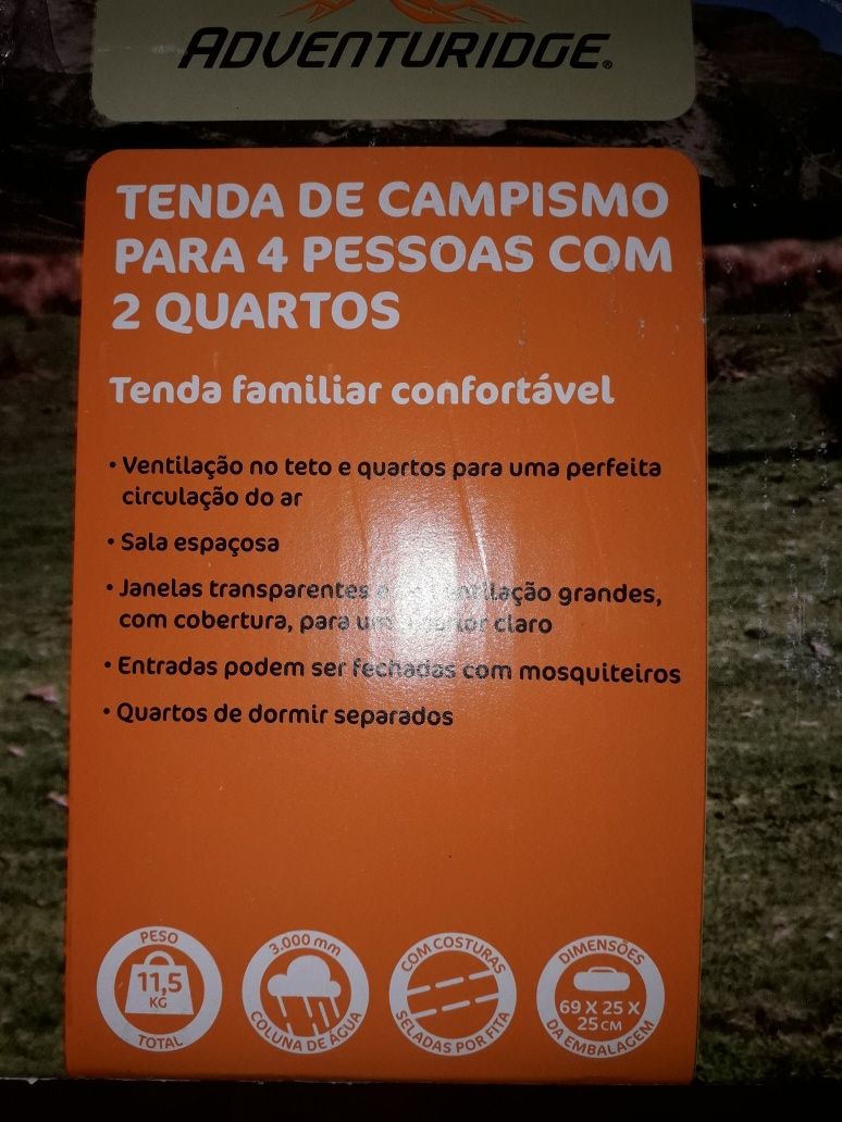 Tenda campismo 4 pessoas