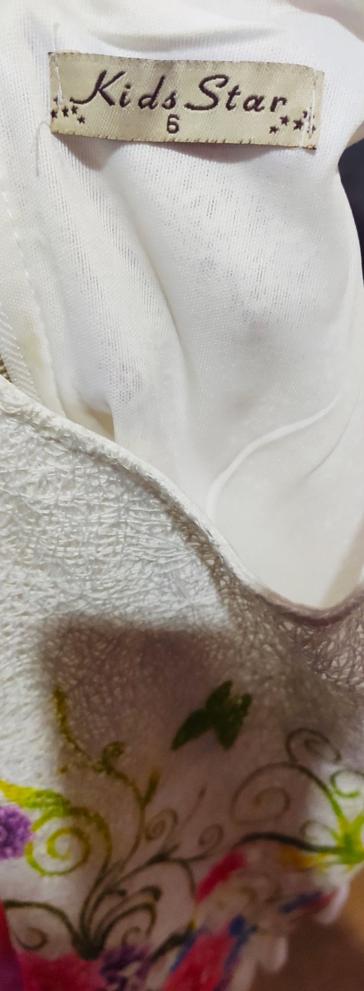 Vestido de estilista - pintado à mão - menina 6 anos