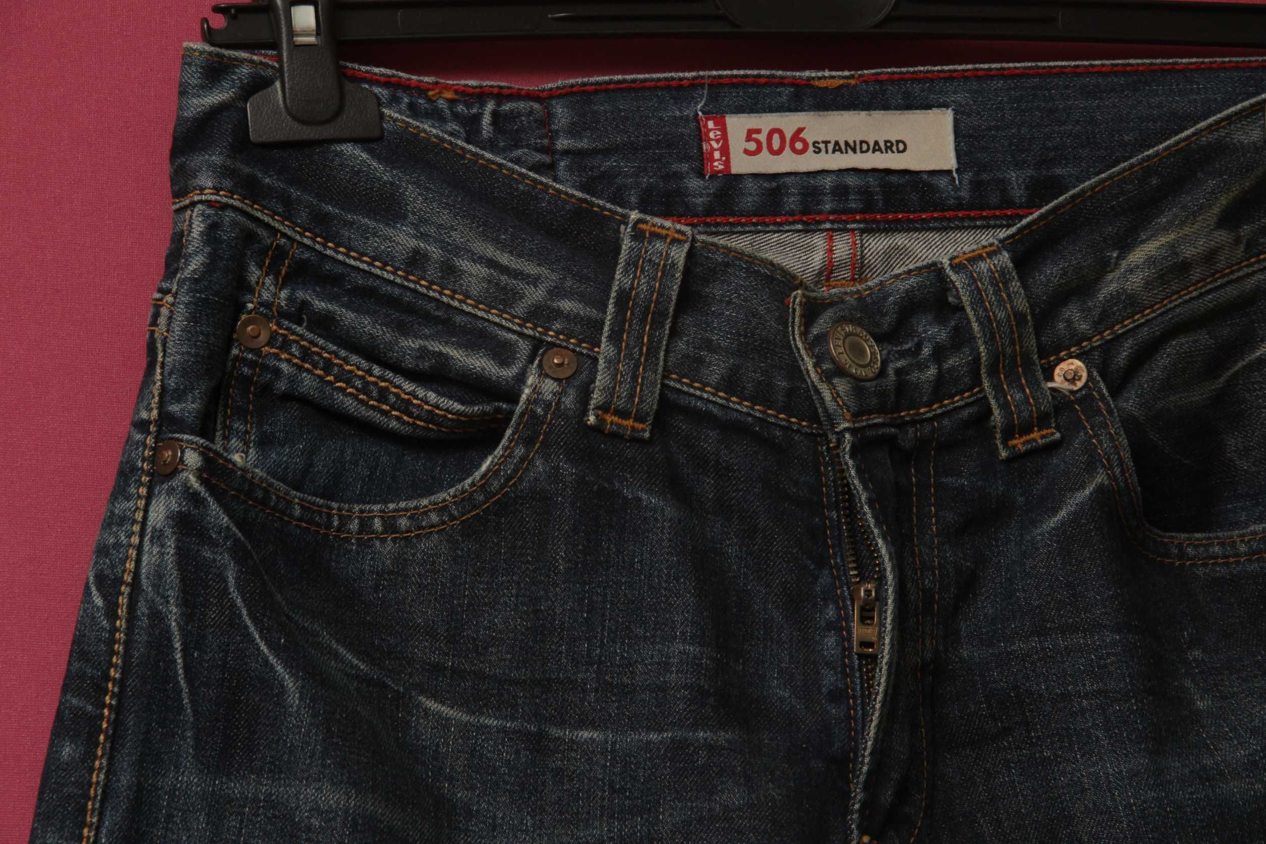 Levis Red Tab 506  31x34 джинсы с заводскими потертостями