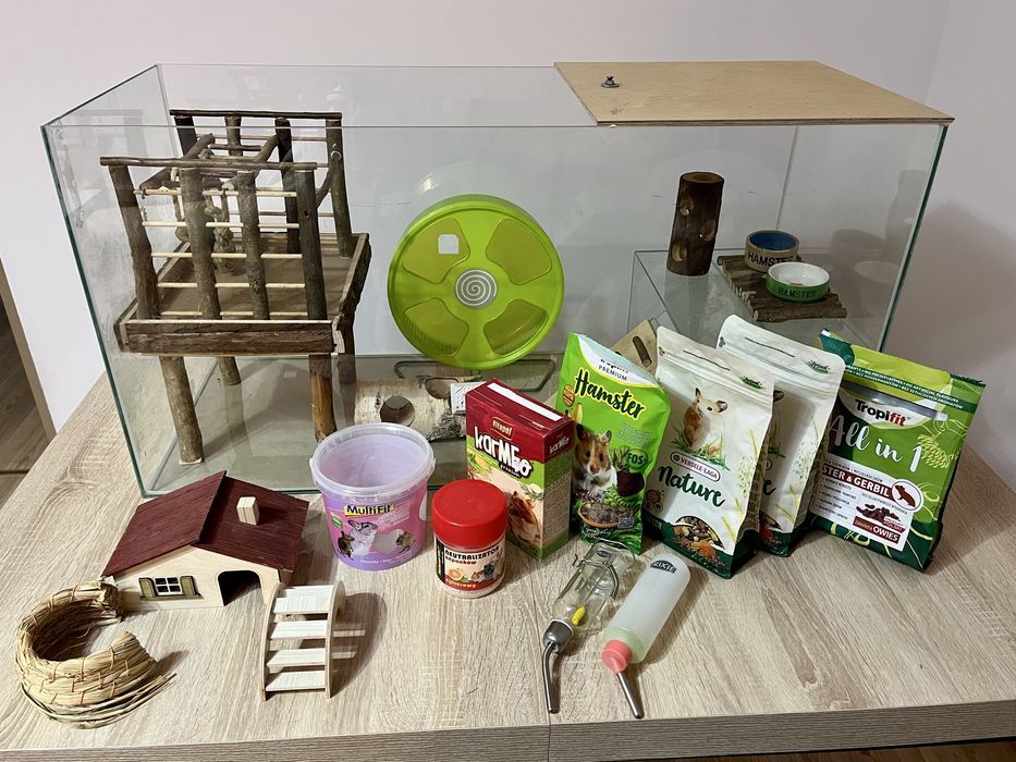 Akwarium Chomika Syryjskiego + akcesoria komplet