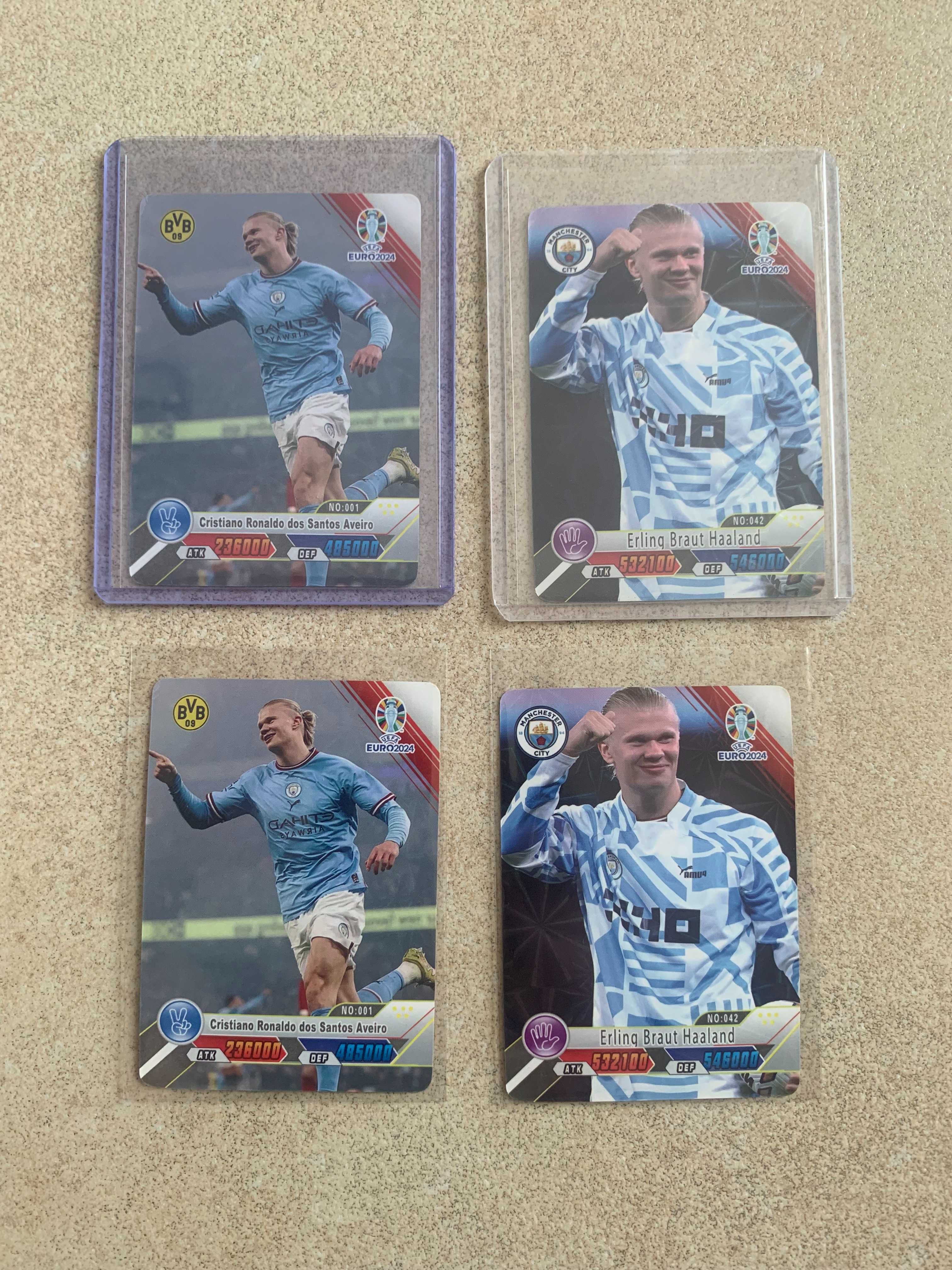 4x Cartas Erling Haaland - UEFA Euro 2024