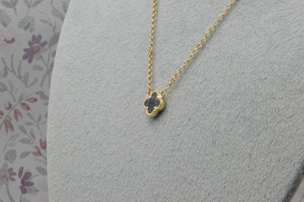 Celebrytka łańcuszek koniczynka Nowy złoty 585 47 cm