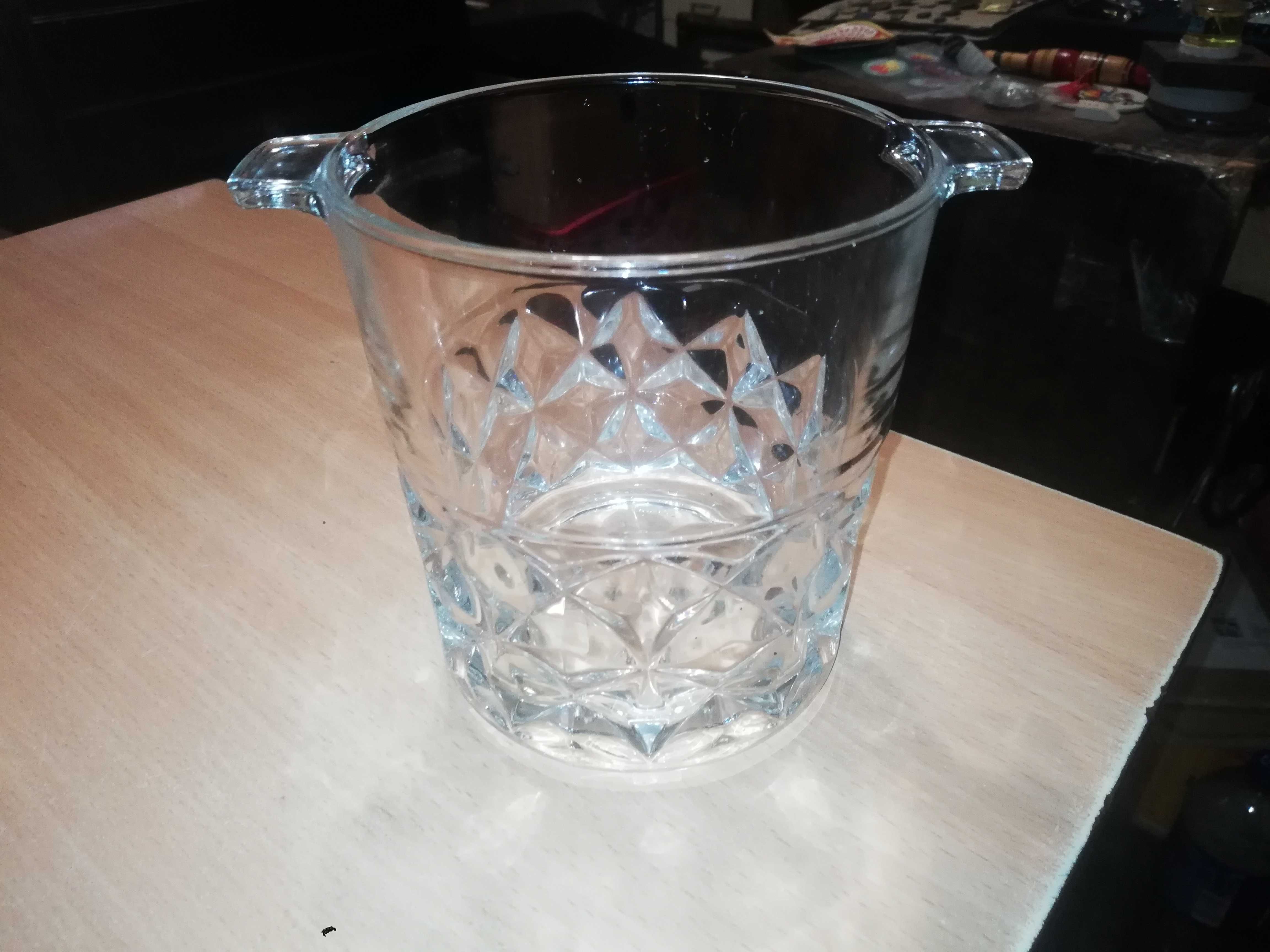 Szklany pojemnik cooler na lód PRL             M
