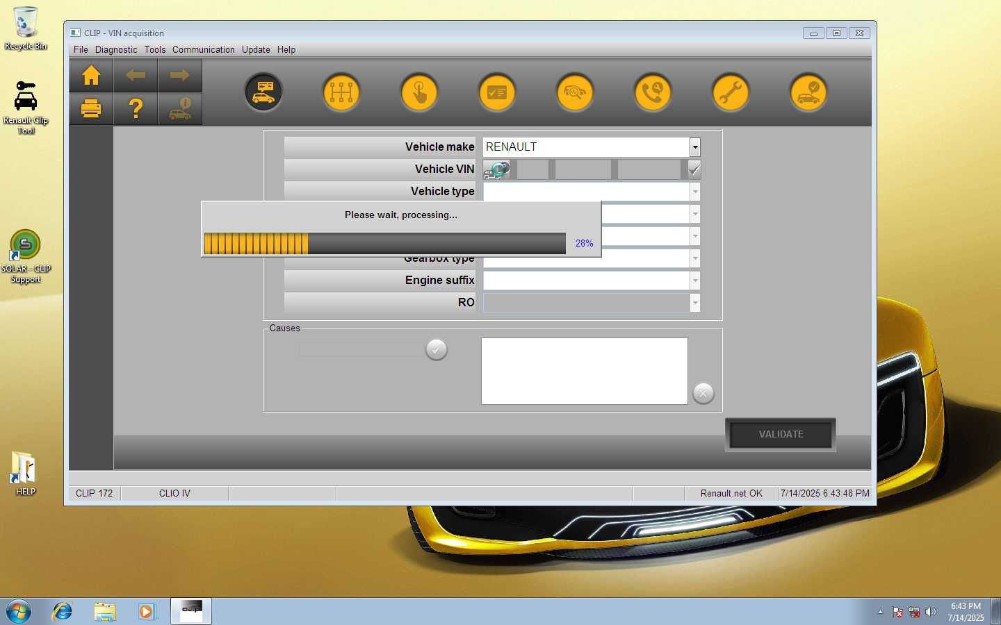 Renault CAN CLIP com PassThru inclui disco SSD