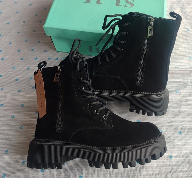 НОВІ зимові шкіряні черевики 37р