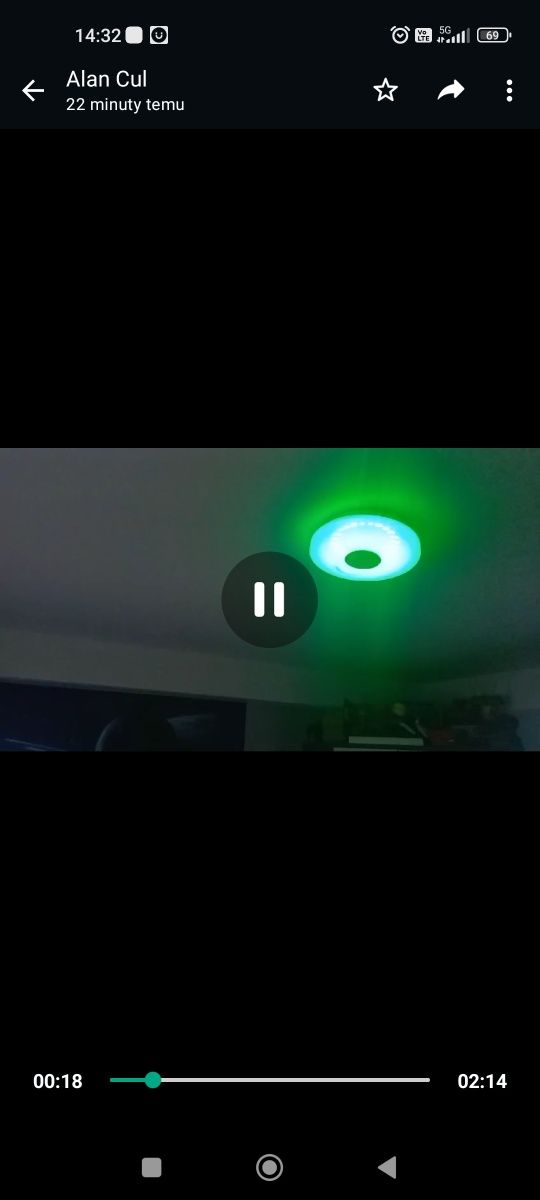 Lampa LED pokój dziecięcy RGB głośnikiem bluetooth