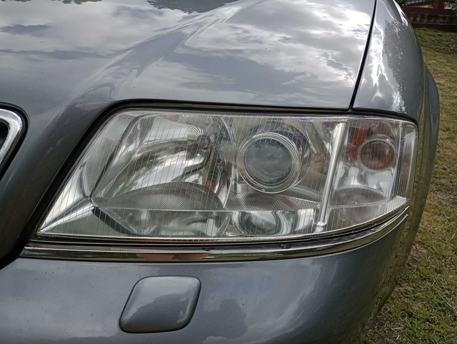 Audi A6 C5 - lampy przednie DEPO jak nowe kompletne DUZA SOCZEWKA