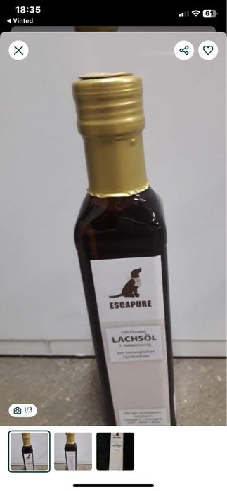 Olej z łososia tłoczony na zimno 250 ml