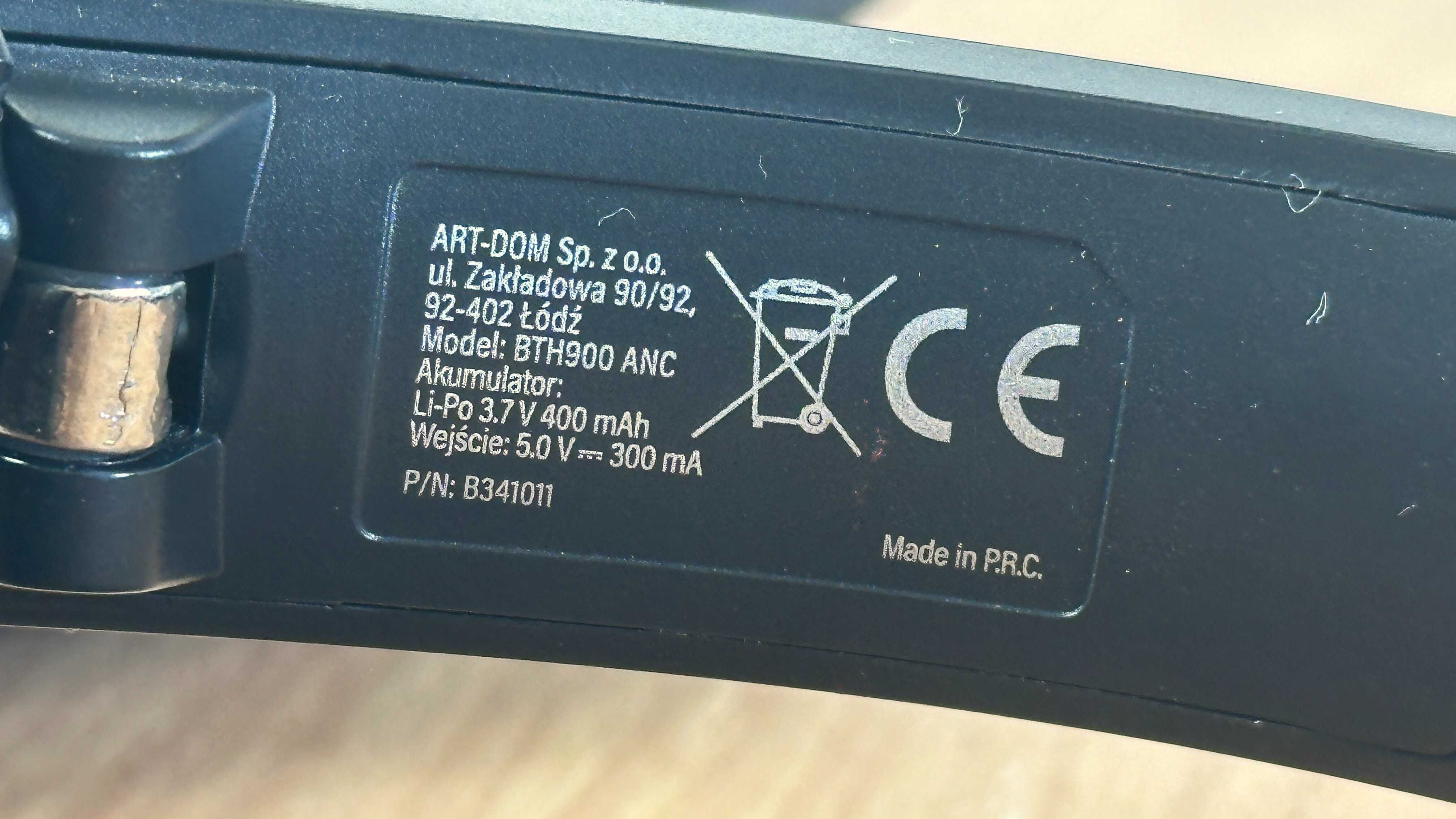 Słuchawki nauszne XMUSIC BTH900 ANC Czarny