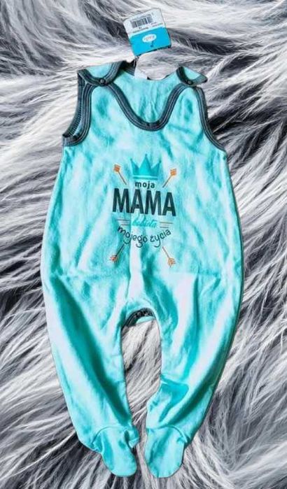 Pajacyk Moja mama kobietą mojego życia rozmiar 74 NOWY