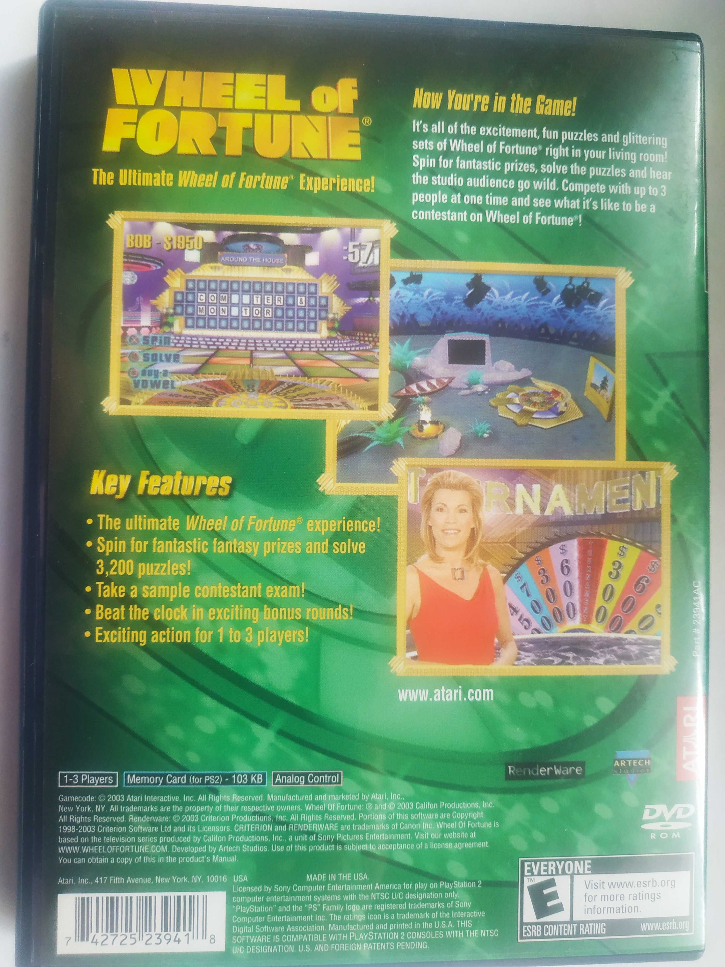 Gra wheel of fortune Koło fortuny po angielsku PlayStation 2