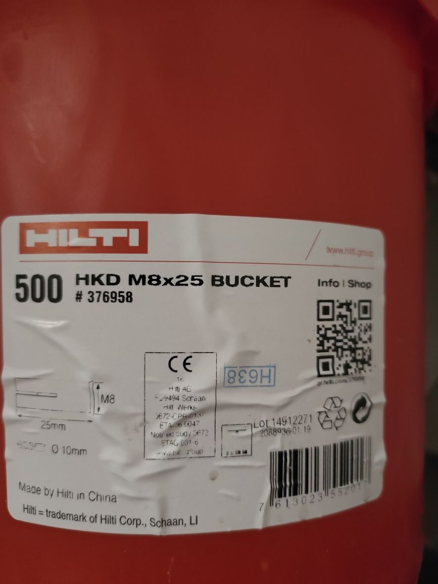 HILTI Tuleja kotwiąca HKD M8x25 500 sz.