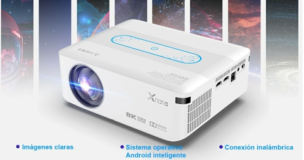 Projetor led 12000 lumens Android / NATIVA 1080P / Keystone 4 D/ 4k