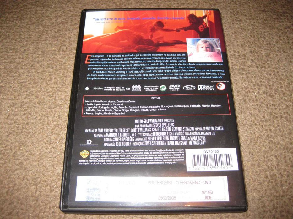 DVD "Poltergeist- O Fenómeno" de Tobe Hooper/Raro!