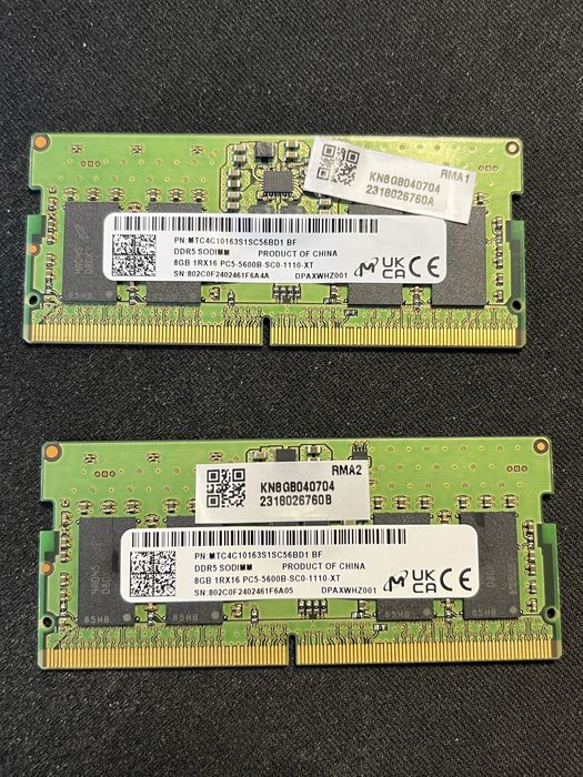 Оперативна памяʼть для ноутбука DDR 5 SO-DIMM 5600MHz 2x8Gb