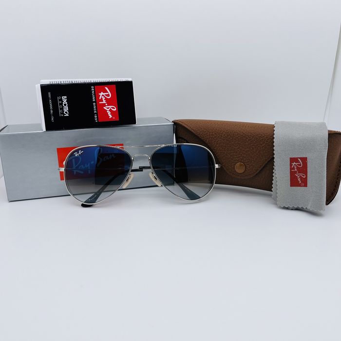 Солнцезащитные очки Ray Ban Aviator 3026 Silver-mBlue Grade 62м стекло