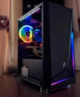Корпус ПК Геймерский, micro ATX + 1 кулер в комплекті, RGB Color LED