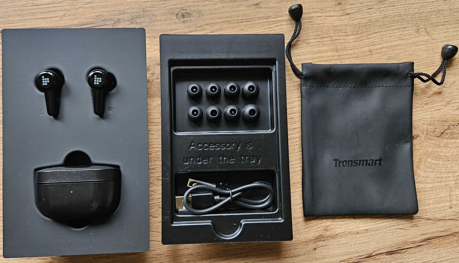 Słuchawki Tronsmart Apollo Air+ ANC TWS - czarne
