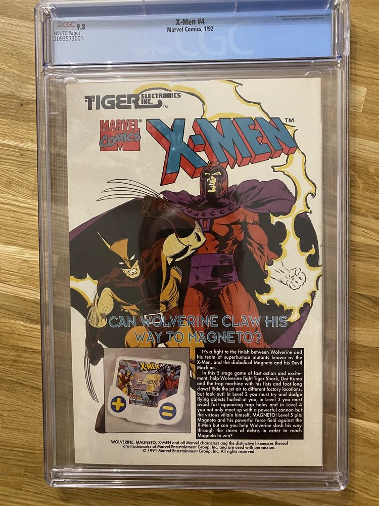 Komiks X-men #4 1/92 CGC 9.8 Omega Red