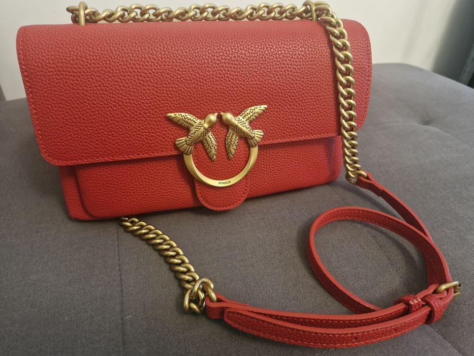 Torebka Pinko Love One Soft czerwona