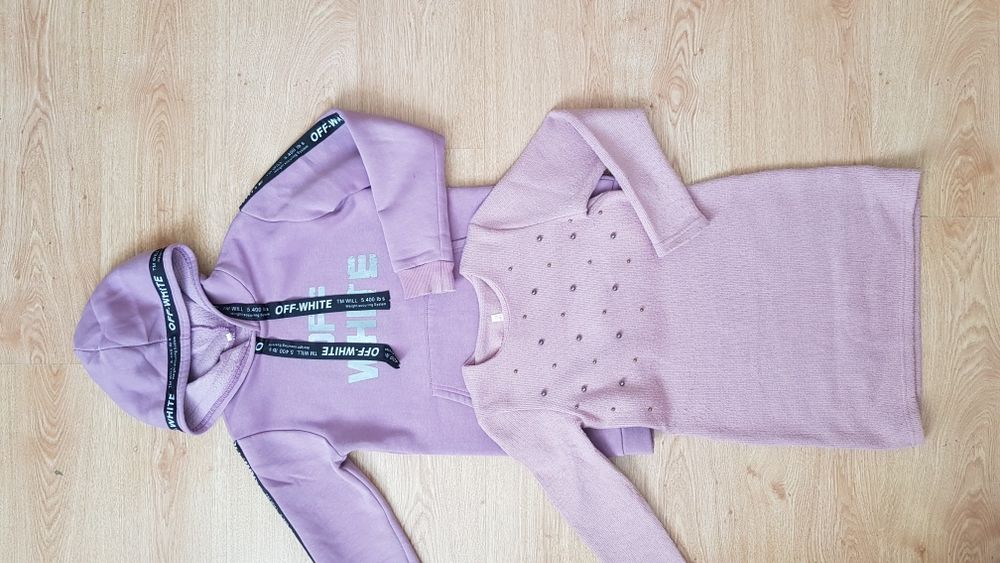 Набор 2в1: теплая кофта кофточка тепла туніка туника худи худi платье