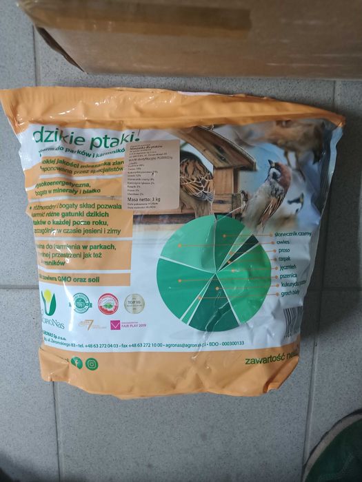 Ziarno dla Ptaków do karmika, pokarm dla dzikich ptaków do karmika 3kg