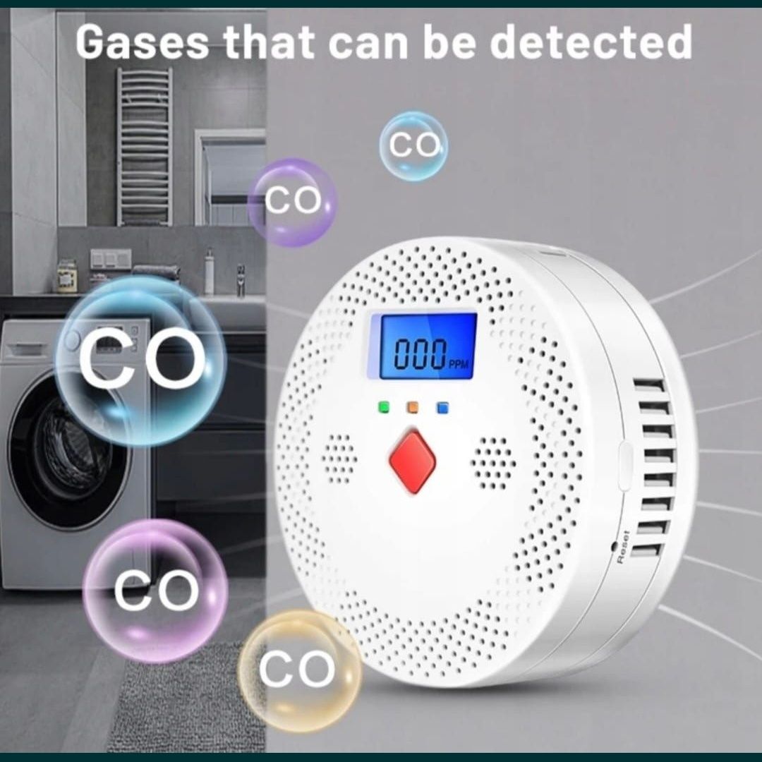 Czujnik czadu dymu WiFi Tuya smart tlenku węgla CO