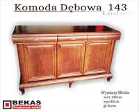 Komoda 143 ` Dębowa Ludwik lite Drewno ! Bekas Meble