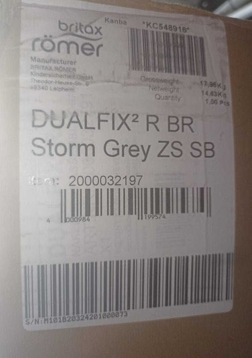 NOVA!! Britax Romer Cadeira Auto Dualfix²R Grupo 0+/1 (0 a 18 kg)