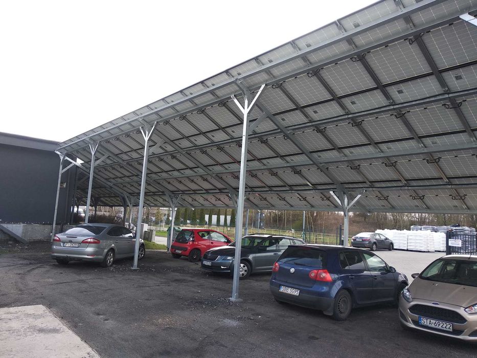Wiatol wiata garazowa pod fotowoltaike carport wiaty panel