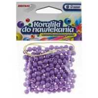 Koraliki do nawlekania fioletowe + sznurek 8mm 16g