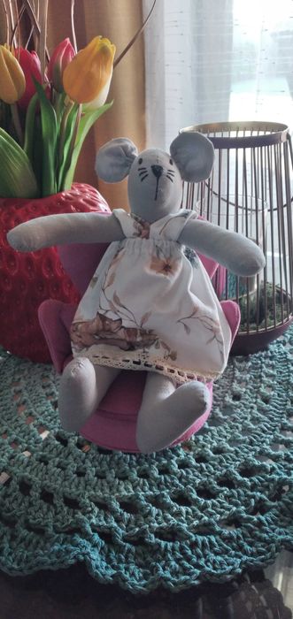 Maskotka myszka Tilda handmade