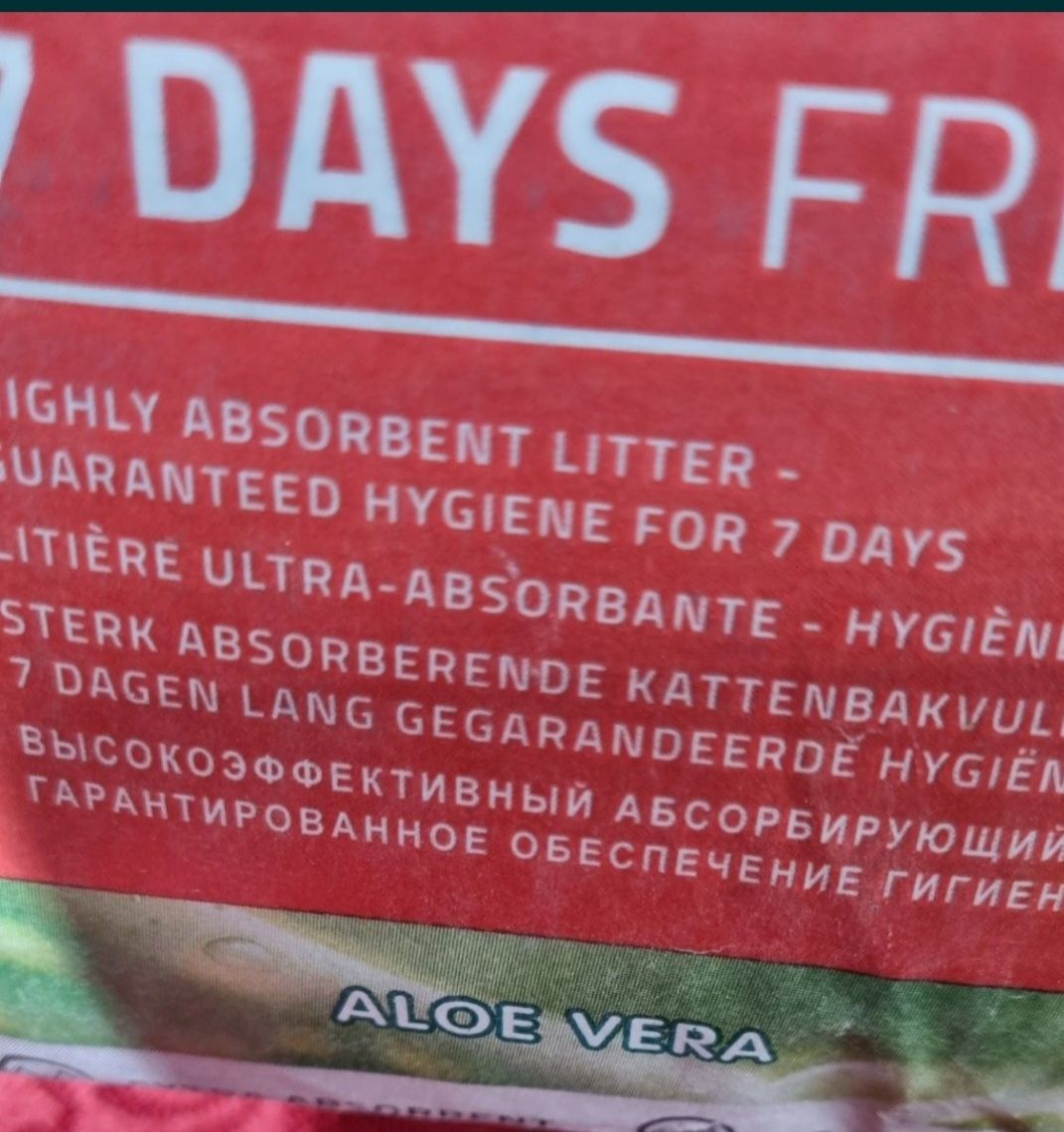 Sanicat 7 Days Aloe Vera, żwirek niezbrylający się 3 ×4l (78) akoe ve