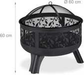 Palenisko ogrodowe relaxdays czarna 60,0 cm
