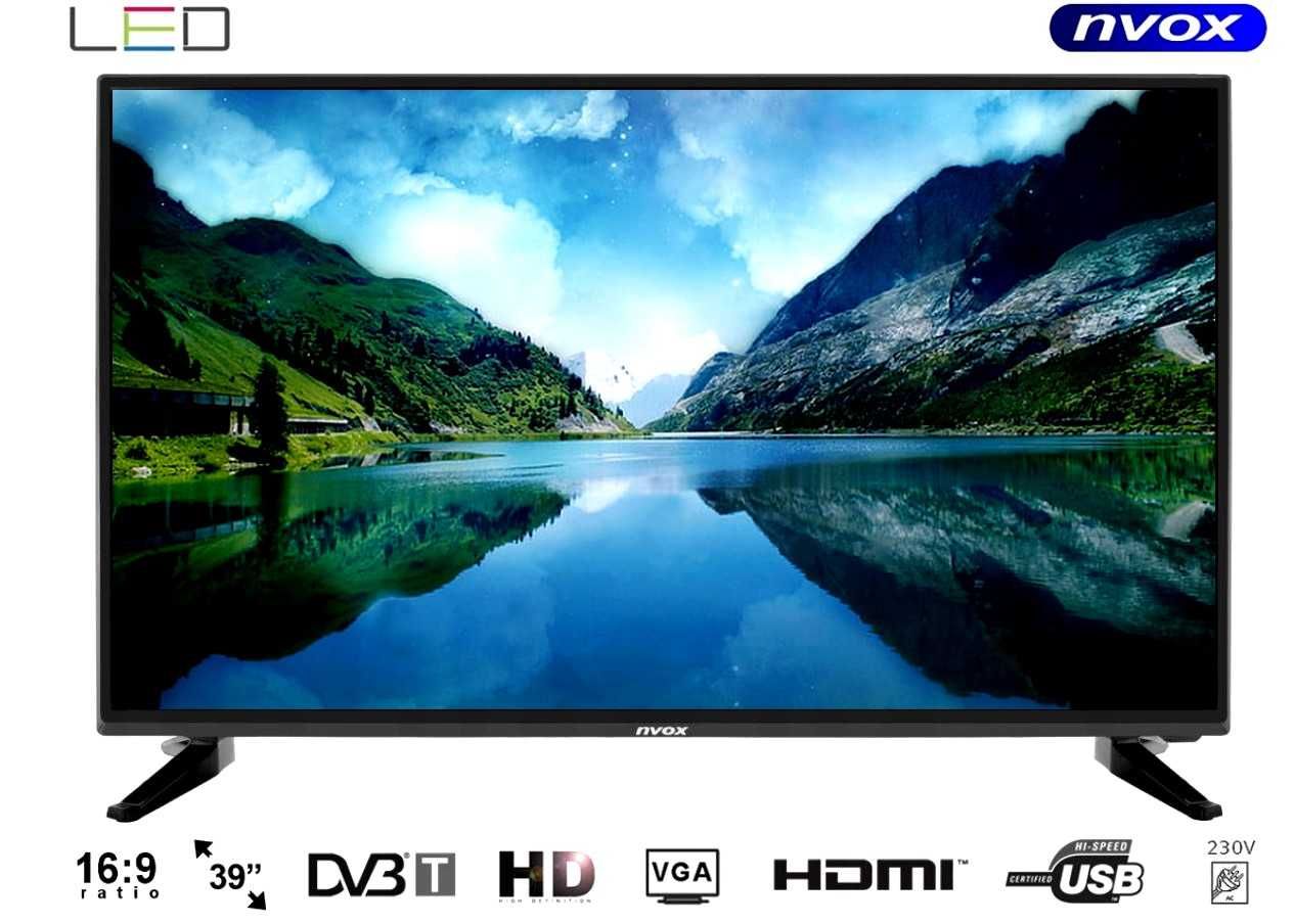 Telewizor LED 39 Cali DVBT2 3x HDMI 2 USB Monitor PC VGA tv do hotel u