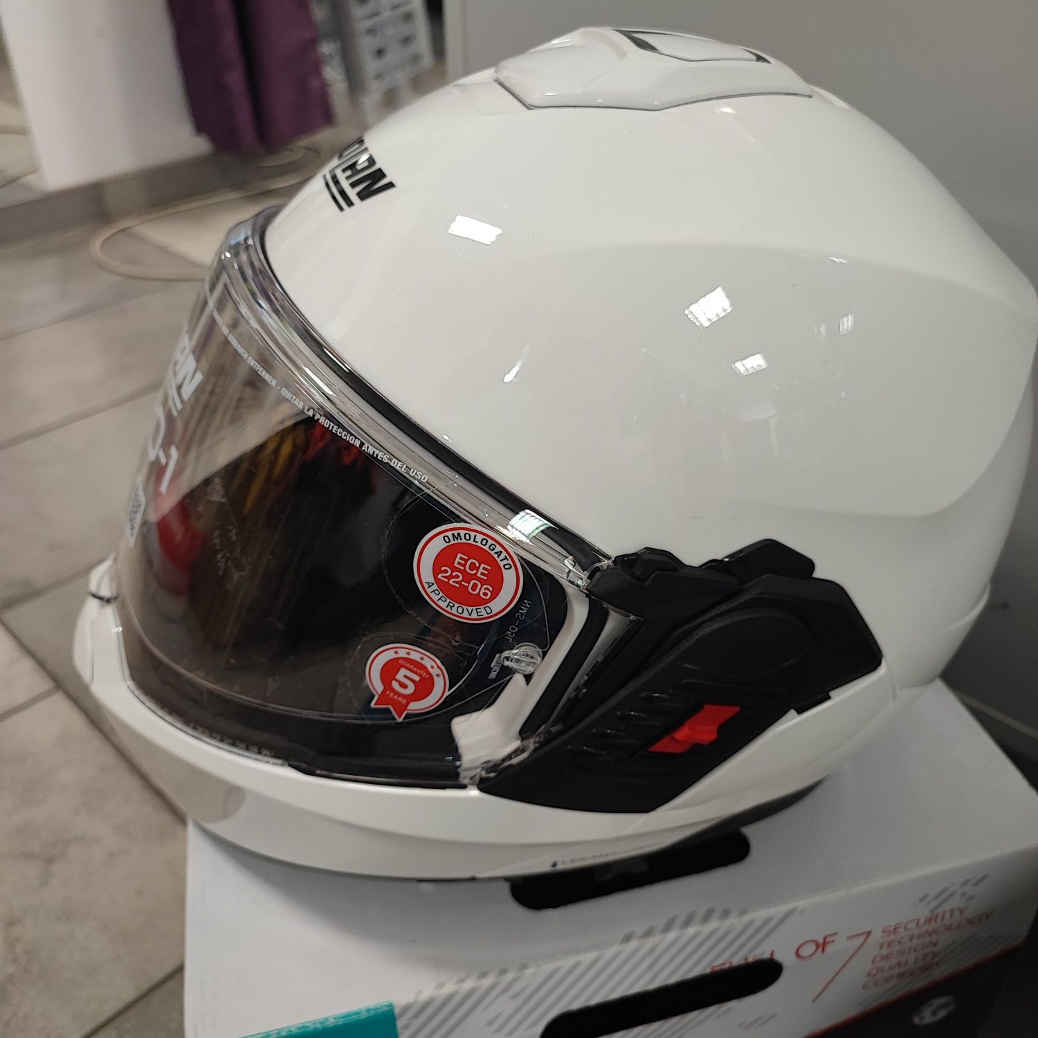 Kask szczękowy flip-back NOLAN N120-1 CLASSIC N-COM 5 biały