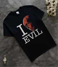 Футболка I Love Evil чёрная мужская