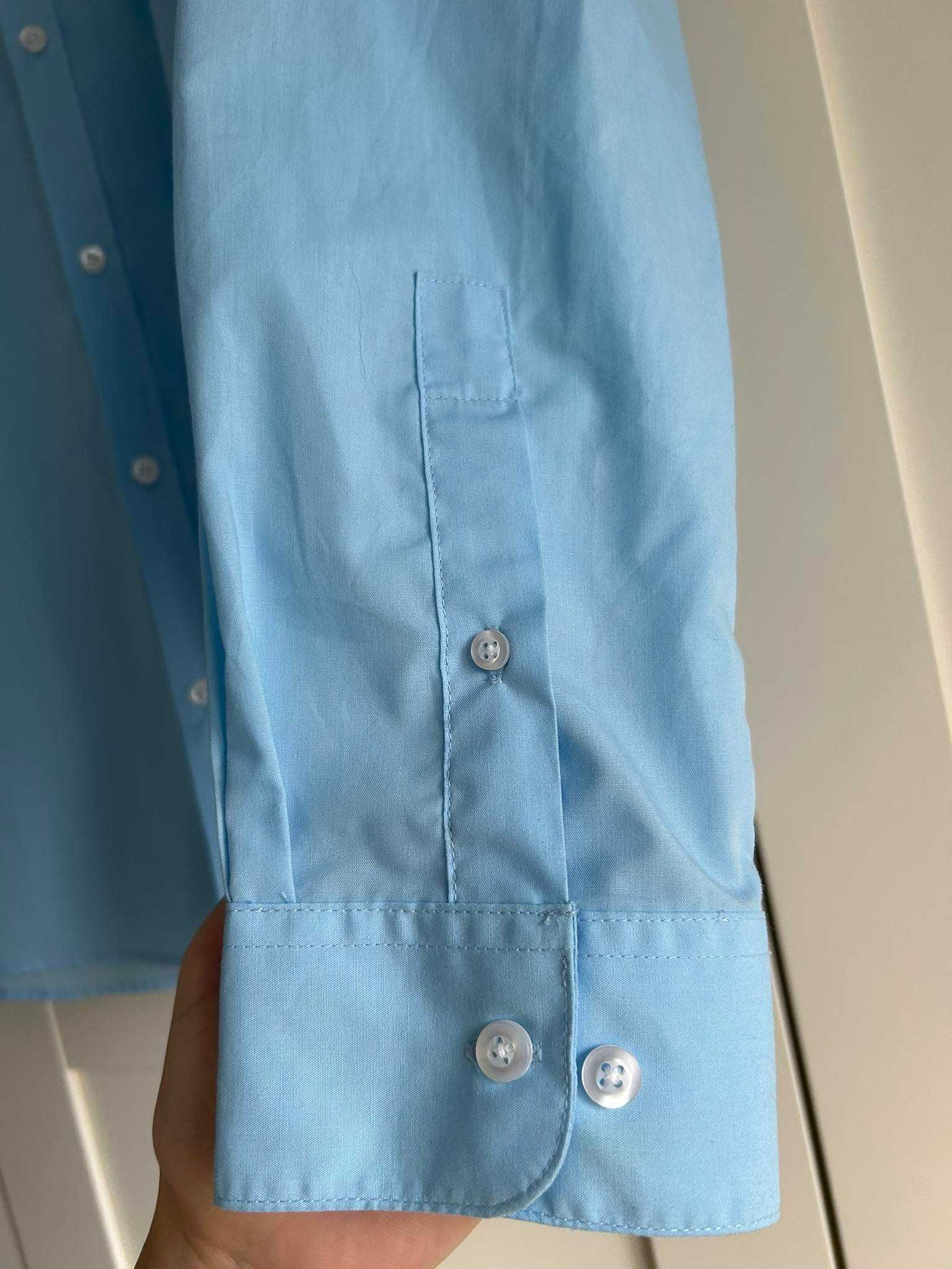 Niebieska koszula męska XL SMOG New Yorker - slim fit, jak nowa