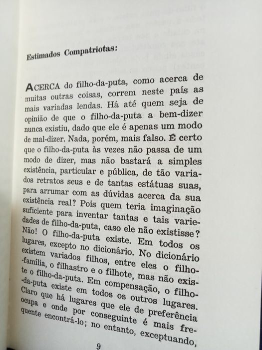 Livro o Discurso sobre o Filho da puta