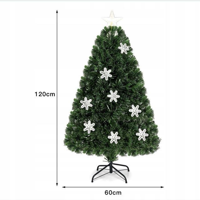 Sztuczna choinka 120 cm z ozdobami