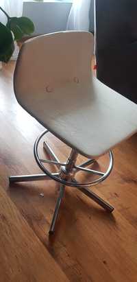 Hoker krzesło barowe obrotowe skóra do biurka