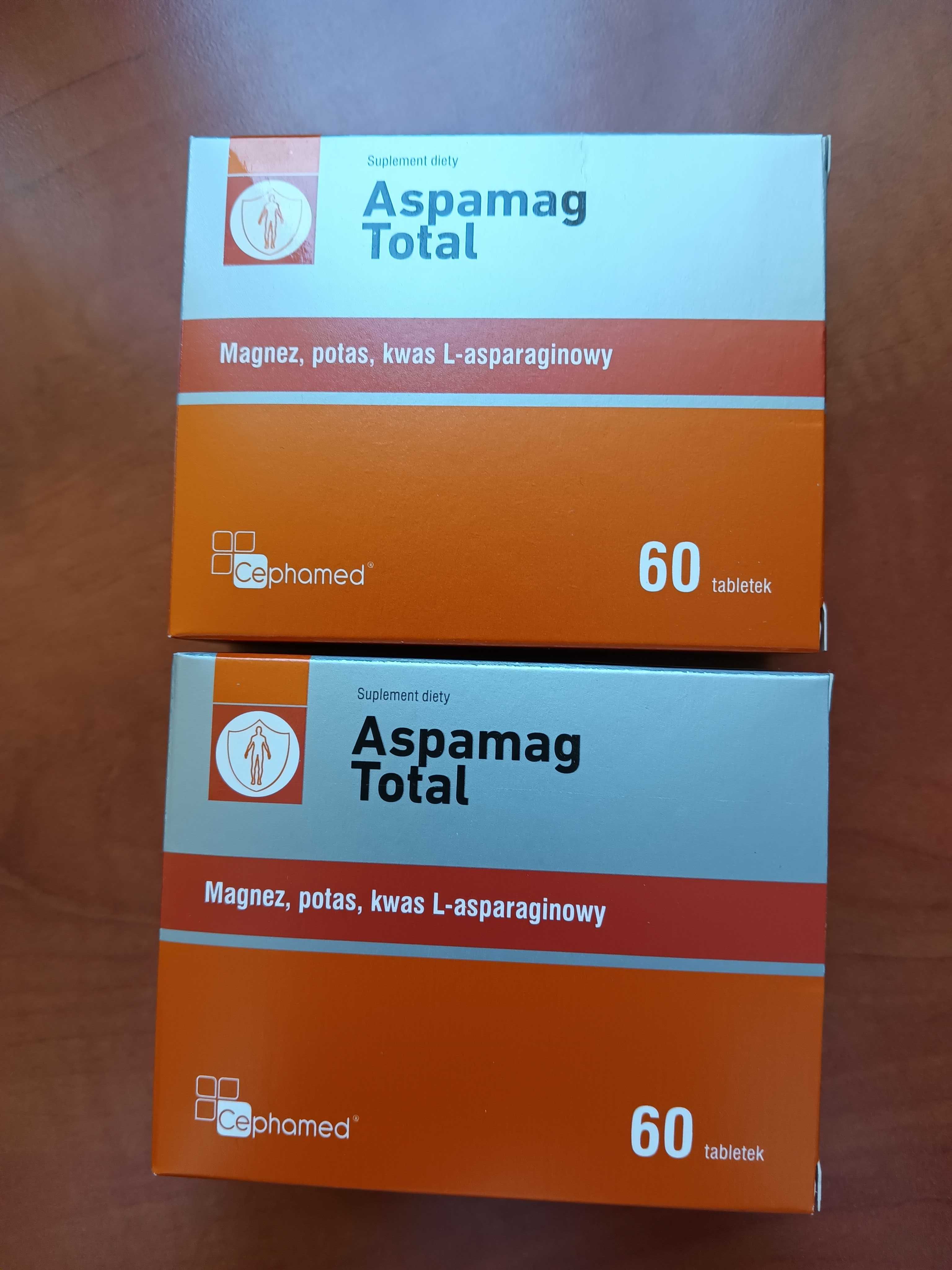 Zestaw 2x 60 tabletek Aspamag Total magnez potas serce skurcze