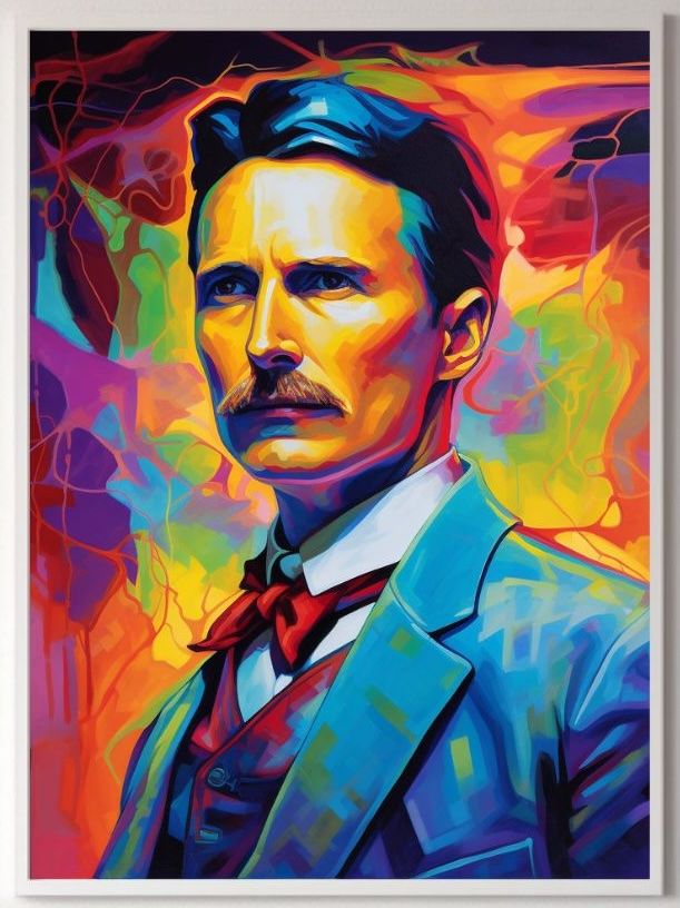 Piękne Umysły - Tesla plakat A2 (42x59,4cm)