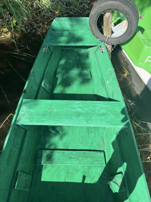 Drewniana Łódka z wioslami